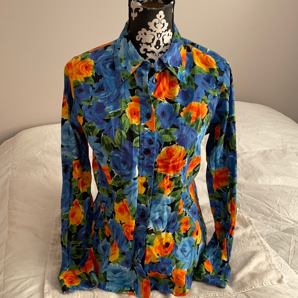 🧡SOLD🧡JONES NEW YORK Floral ButtonDown Shirt Size Medium